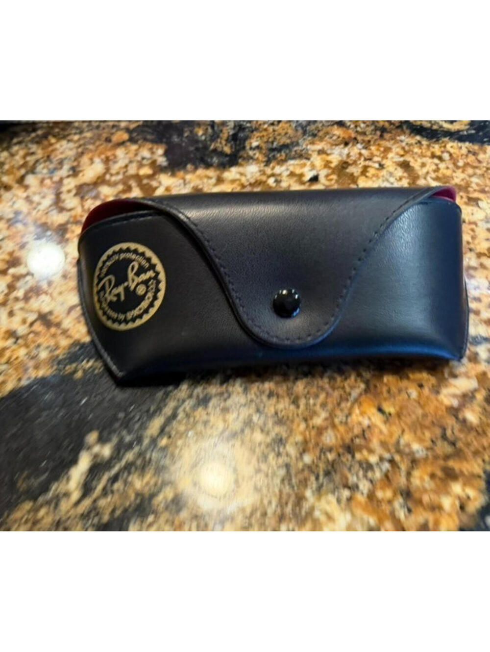 Authentic RayBan Leather Case-Black